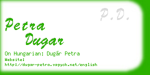 petra dugar business card